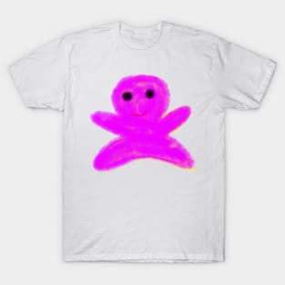 Pink watercolor snow bird art design T-Shirt